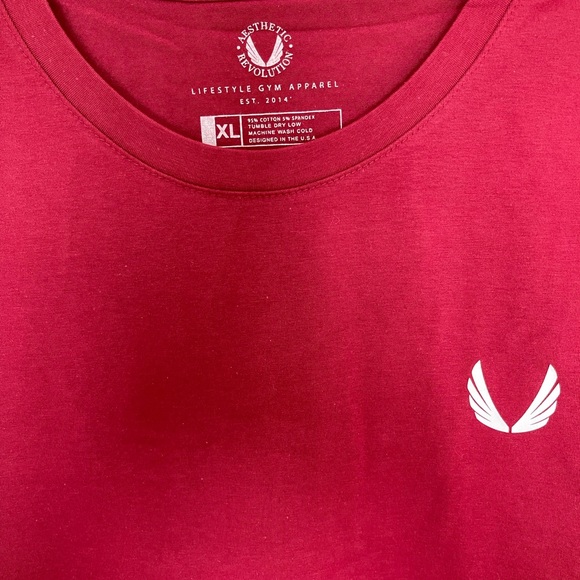 ASRV Mens Tee Shirt. XL Red - Picture 3 of 6